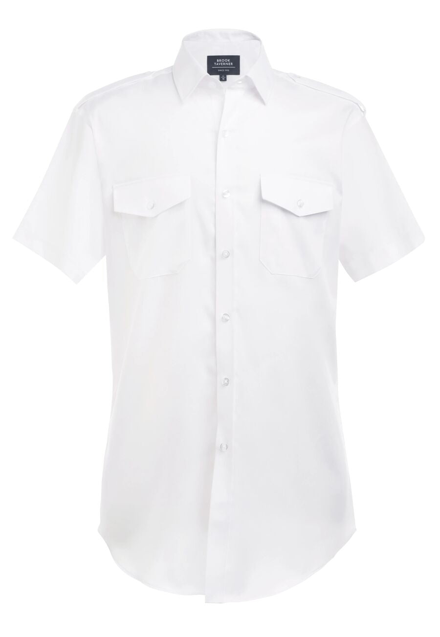 pilot dress shirt Brook Taverner Syracuse Style 4719 White 15.0