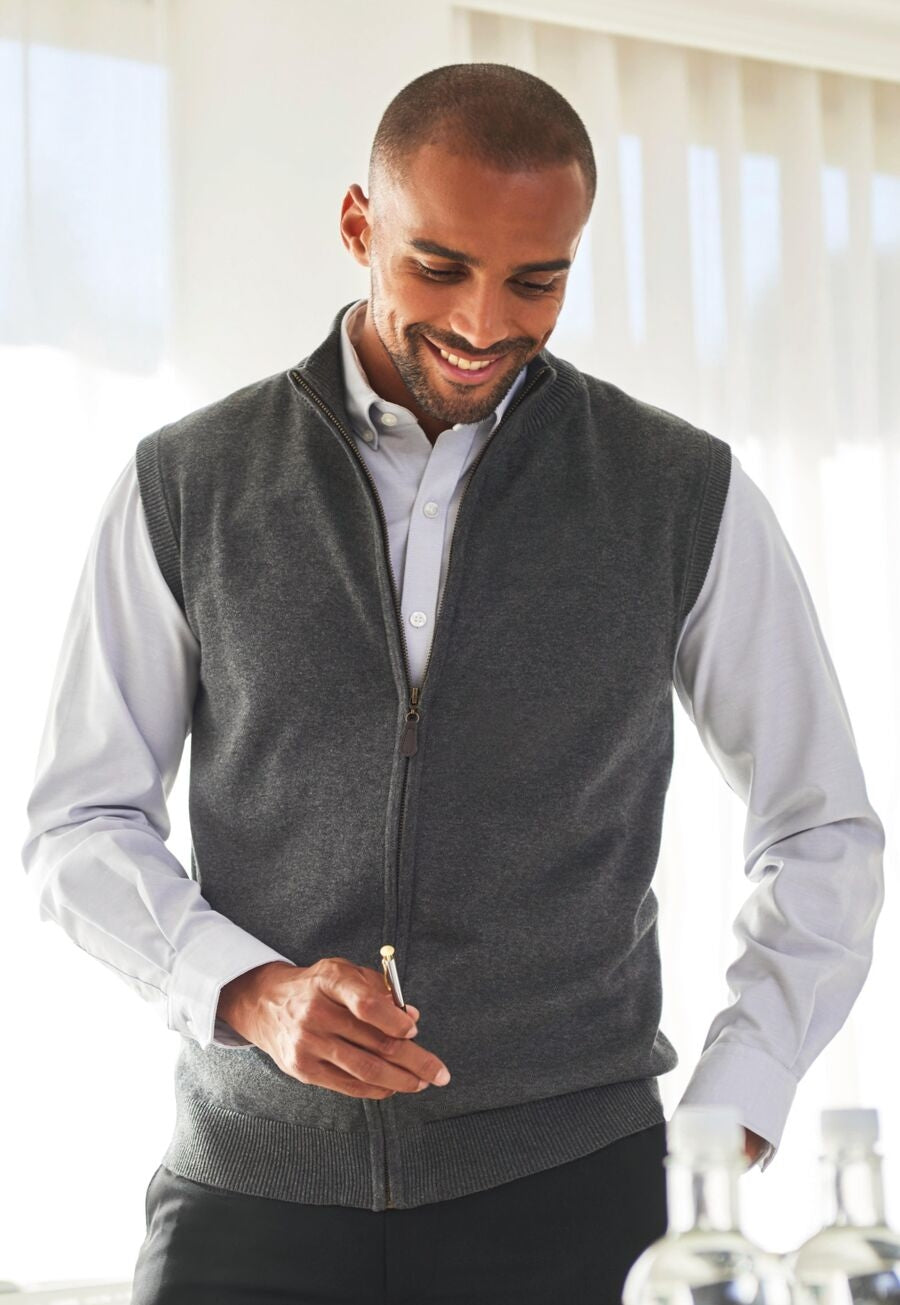 Lincoln Knitted Zip Gilet - Casuals & Separates